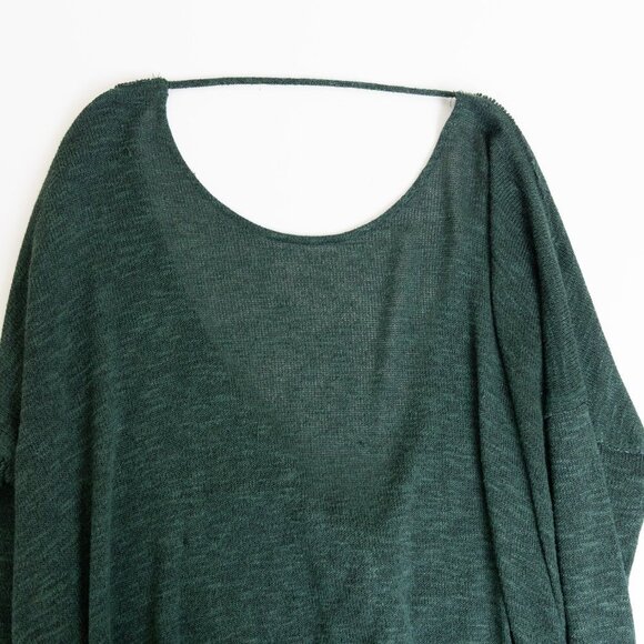 Free People Shadows Hacci Twist Back Top Green Small - Picture 3 of 11